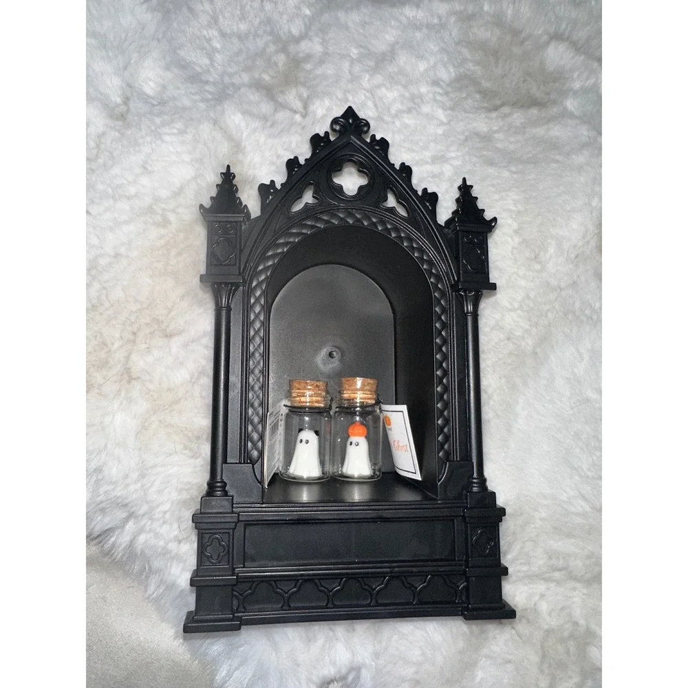 Target Halloween Mini Ghosts in Jars with Gothic Display Shelf